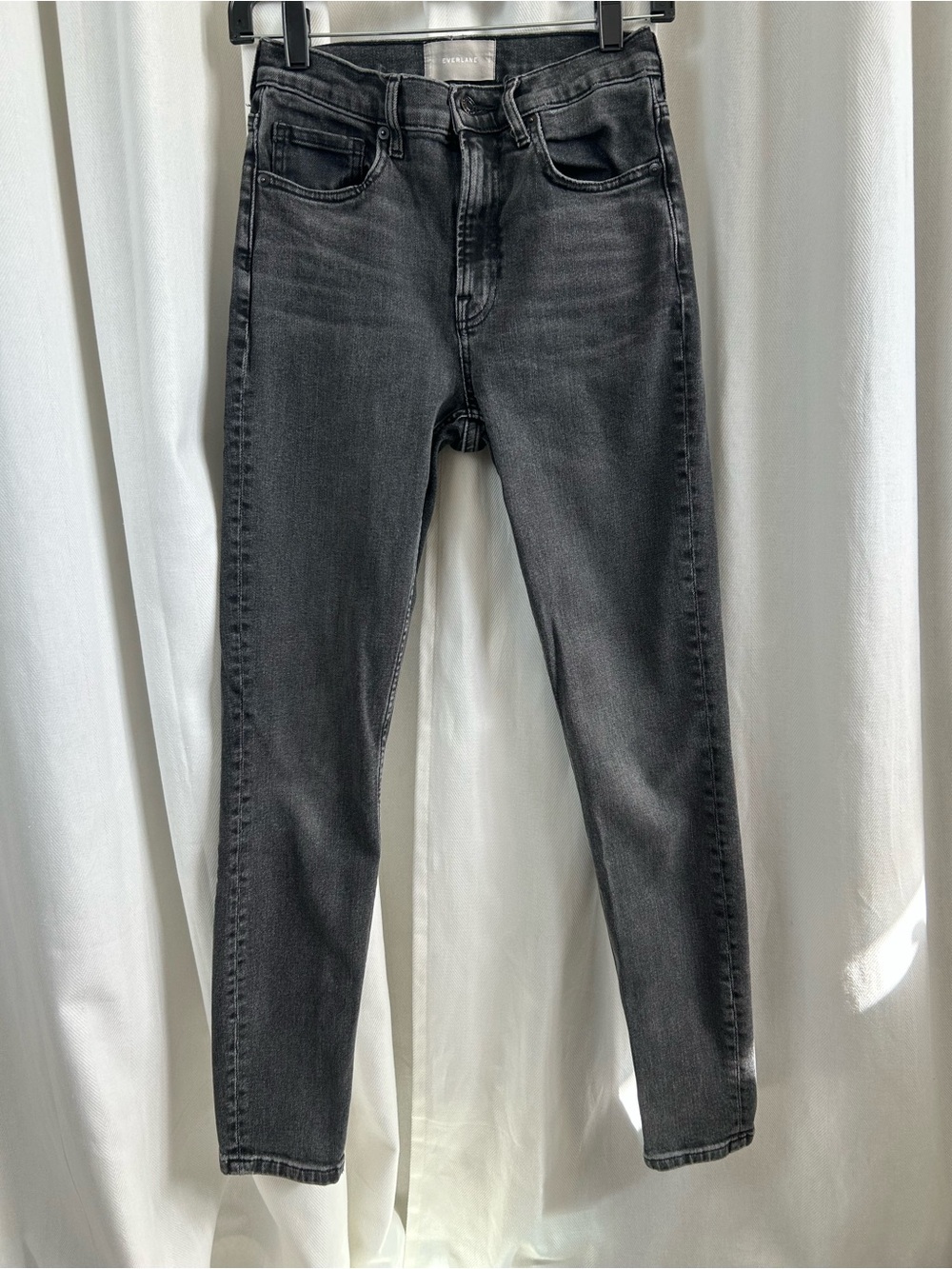 Everlane High-Rise Washed Black Jeans